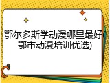 鄂尔多斯学动漫哪里最好(鄂市动漫培训优选)