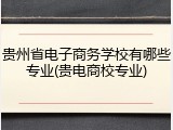 贵州省电子商务学校有哪些专业(贵电商校专业)