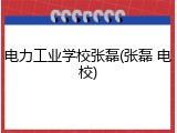 电力工业学校张磊(张磊 电校)