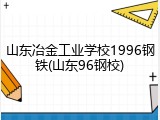 山东冶金工业学校1996钢铁(山东96钢校)