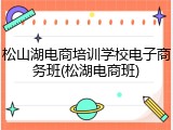 松山湖电商培训学校电子商务班(松湖电商班)