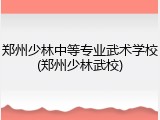 郑州少林中等专业武术学校(郑州少林武校)