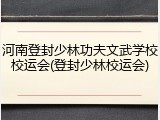 河南登封少林功夫文武学校校运会(登封少林校运会)