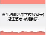 湛江培训艺考学校哪家好(湛江艺考培训推荐)