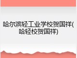 哈尔滨轻工业学校贺国祥(哈轻校贺国祥)