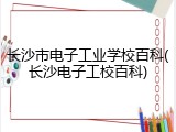 长沙市电子工业学校百科(长沙电子工校百科)