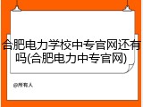 合肥电力学校中专官网还有吗(合肥电力中专官网)
