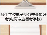哪个学校电子商务专业最好考(电商专业易考学校)