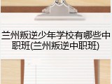 兰州叛逆少年学校有哪些中职班(兰州叛逆中职班)