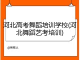 河北高考舞蹈培训学校(河北舞蹈艺考培训)