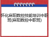 怀化麻阳数控技能培训中职班(麻阳数控中职班)