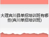 大理宾川县单招培训班有哪些(宾川单招培训班)