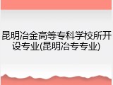昆明冶金高等专科学校所开设专业(昆明冶专专业)