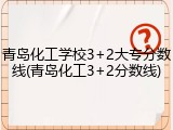 青岛化工学校3+2大专分数线(青岛化工3+2分数线)