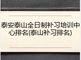 泰安泰山全日制补习培训中心排名(泰山补习排名)