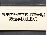 哪里的叛逆学校比较好呢(叛逆学校哪里好)