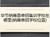 毕节纳雍县单招集训学校在哪里(纳雍单招学校位置)