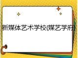 新媒体艺术学校(媒艺学府)