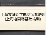 上海零基础学电商运营培训(上海电商零基础培训)