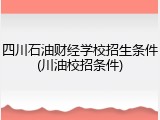 四川石油财经学校招生条件(川油校招条件)
