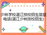 少林学校湛江技校招生简章电话(湛江少林技校招生)