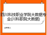 四川科技职业学院大数据专业(川科职院大数据)