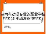 湖南有动漫专业的职业学校排名(湖南动漫职校排名)