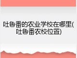 吐鲁番的农业学校在哪里(吐鲁番农校位置)