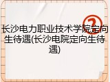 长沙电力职业技术学院定向生待遇(长沙电院定向生待遇)