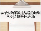 孝感安陆学数控编程的培训学校(安陆数控培训)