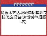 乌鲁木齐达坂城单招集训学校怎么报名(达坂城单招报名)