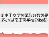 湖南工商学校录取分数线是多少(湖南工商学校分数线)