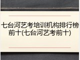 七台河艺考培训机构排行榜前十(七台河艺考前十)