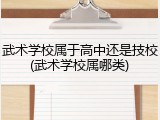 武术学校属于高中还是技校(武术学校属哪类)