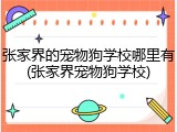 张家界的宠物狗学校哪里有(张家界宠物狗学校)
