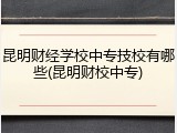 昆明财经学校中专技校有哪些(昆明财校中专)