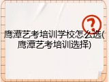 鹰潭艺考培训学校怎么选(鹰潭艺考培训选择)