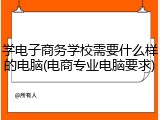 学电子商务学校需要什么样的电脑(电商专业电脑要求)