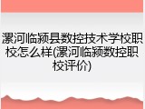 漯河临颍县数控技术学校职校怎么样(漯河临颍数控职校评价)