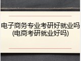 电子商务专业考研好就业吗(电商考研就业好吗)
