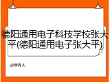 德阳通用电子科技学校张大平(德阳通用电子张大平)