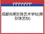 成都市黑珍珠艺术学校(黑珍珠艺校)