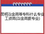 昆明冶金高等专科什么专业工资高(冶金高薪专业)
