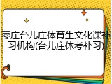 枣庄台儿庄体育生文化课补习机构(台儿庄体考补习)