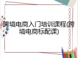 跨境电商入门培训课程(跨境电商标配课)