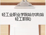 轻工业职业学院哈尔滨(哈轻工职院)