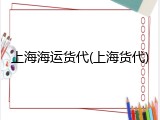 上海海运货代(上海货代)