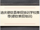 迪庆德钦县单招培训学校推荐(德钦单招培训)