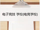 电子竞技 学校(电竞学校)