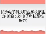 长沙电子科技职业学校招生办电话(长沙电子科技职校招办)